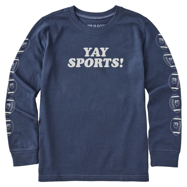 life is good Kids Yay Sports Long Sleeve Crusher Tee