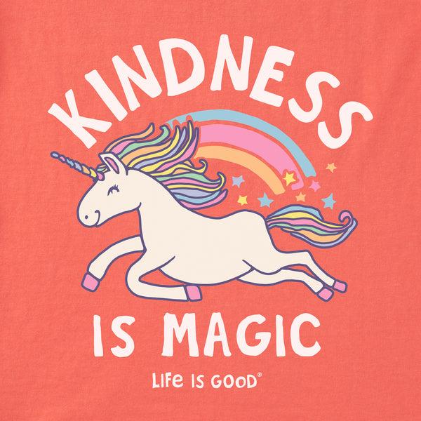 Life Is Good Kindness Is Magic Unicorn Short Sleeve Toddler Crusher Tee