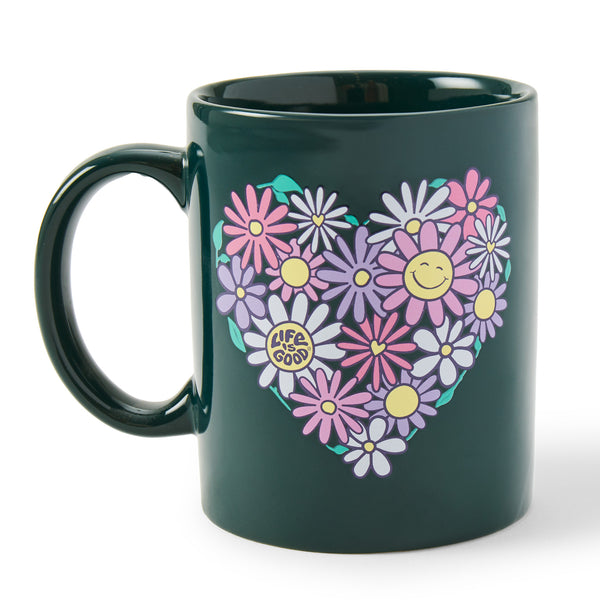 life is good Adult Unisex Flower Heart Jake's Mug