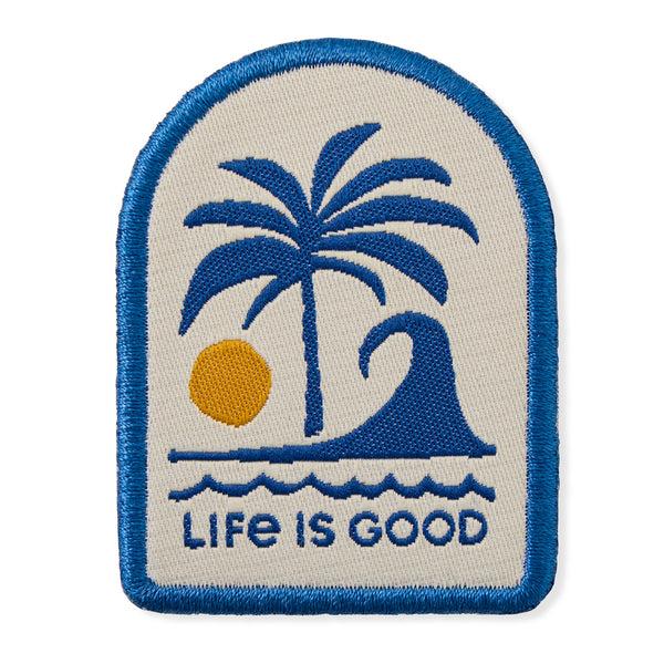life is good Adult Unisex Palm Wave Woven Patch