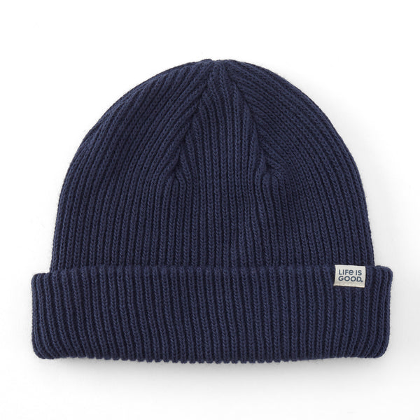 life is good Adult Unisex Solid Mariner Beanie