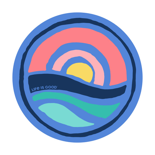 life is good Adult Unisex Sunrise Circle Magnet