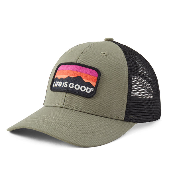 life is good Adult Unisex Sunset Mountain Trucker