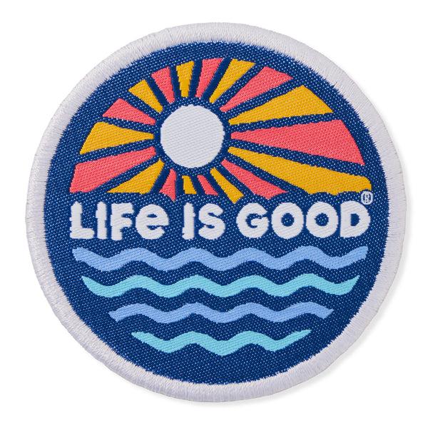 life is good Adult Unisex Sunset Waves Woven Patch