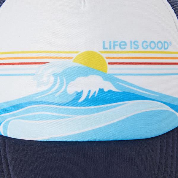 Life Is Good Adult Unisex Wave Stripe Trucker Hat