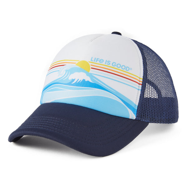 Life Is Good Adult Unisex Wave Stripe Trucker Hat