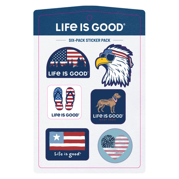 life is good Americana Six-Pack Sticker Pack