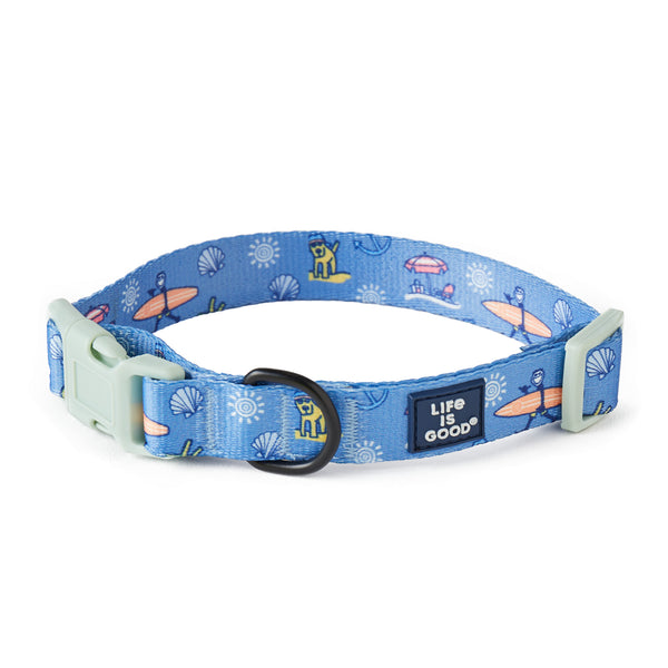 life is good Beach Day Dog Collar