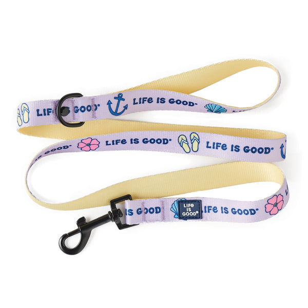 life is good Beach Icons Dog Leash