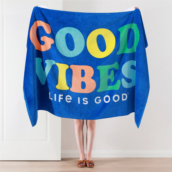Life Is Good Berkshire Good Vibes Beach Towel