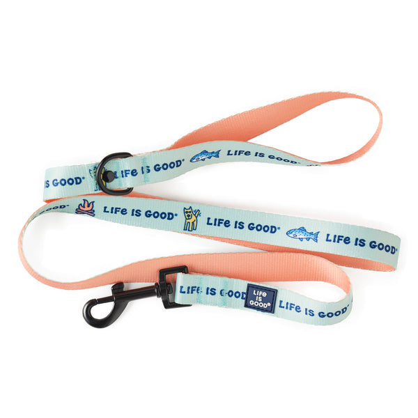 life is good Camping Icons Dog Leash