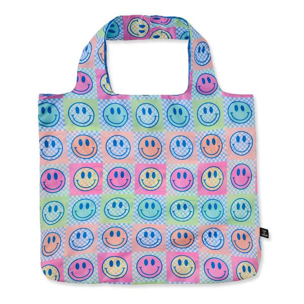 life is good Checkered Smiles Roll and Go Tote
