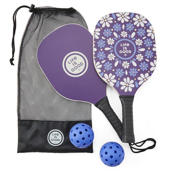 Life Is Good Life Is Good Daisies Mandala Pickleball Set