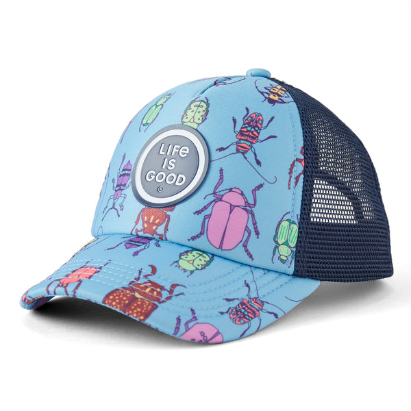 life is good Grid Bug Pattern Kids Trucker