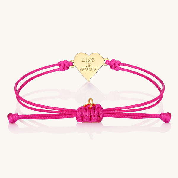 Life Is Good Heart MantraBand Bracelet