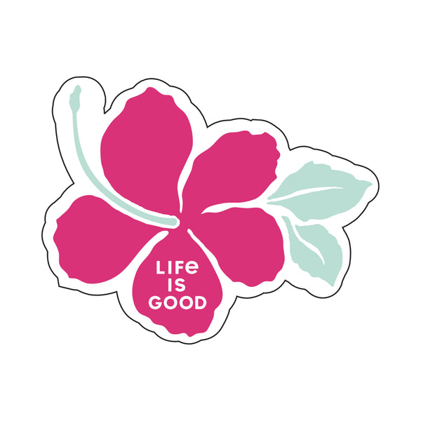 life is good Hibiscus Small Die Cut Decal