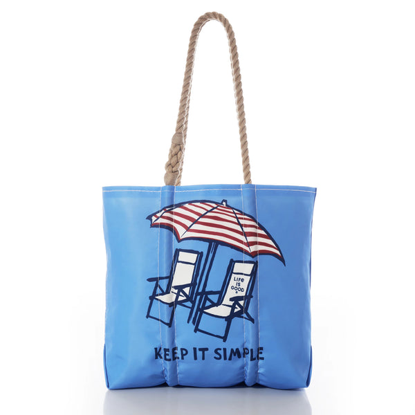 life is good Keep it Simple Chairs Sea Bags Tote