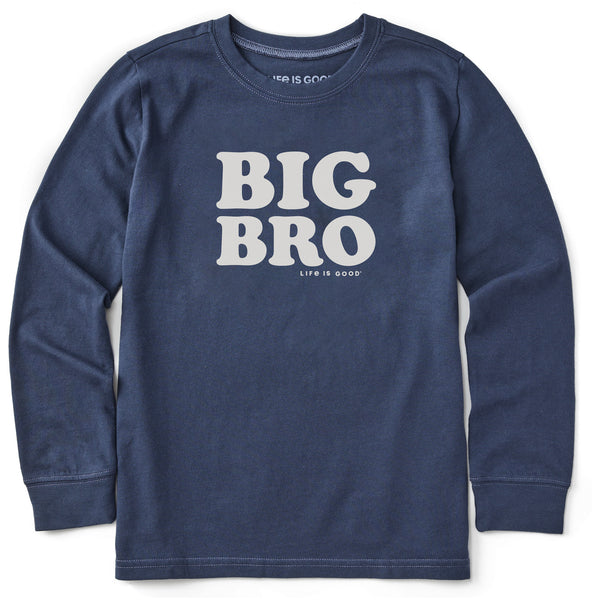 life is good Kids Big Bro Long Sleeve Crusher Tee