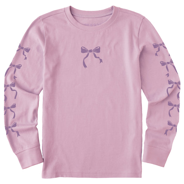 life is good Kids Bows Long Sleeve Crusher Tee