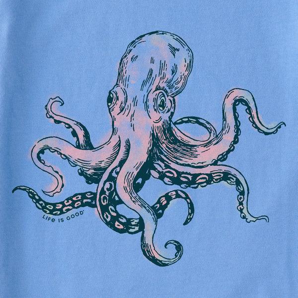 Life Is Good Kids Octopus Long Sleeve Crusher Tee