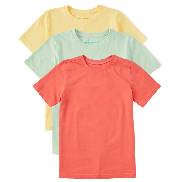 life is good Kids Solid 3-Pack Crusher Tee - Multi 2
