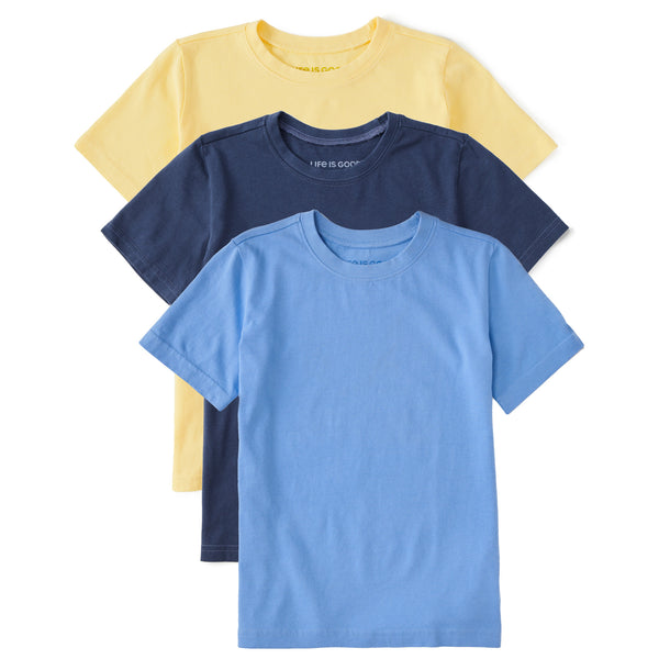 life is good Kids Solid 3-Pack Crusher Tee - Multi 3