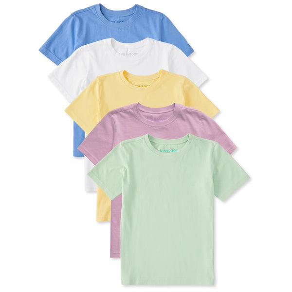 life is good Kids Solid 5-Pack Crusher Tee Multi 3