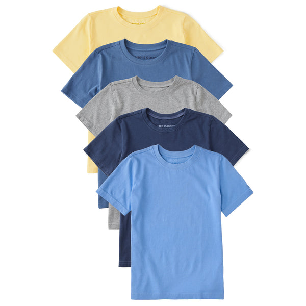 life is good Kids Solid 5-Pack Crusher Tee - Multi