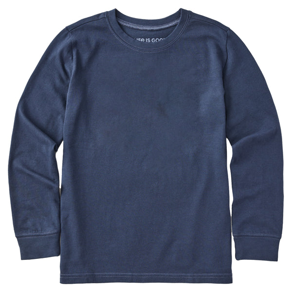 Life Is Good Kids Solid Long Sleeve Crusher Tee