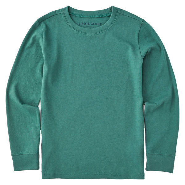 Life Is Good Kids Solid Long Sleeve Crusher Tee