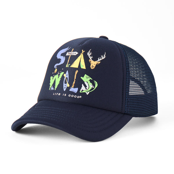 life is good Kids Stay Wild Kids Trucker