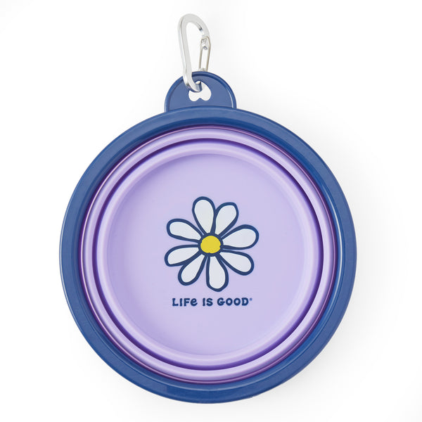 life is good LIG Daisy Silicone Travel Dog Bowl