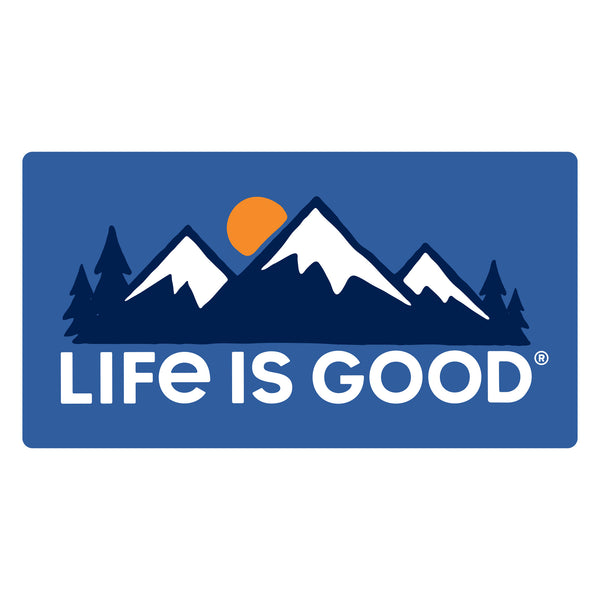life is good LIG Snowy Mountains Die Cut Sticker