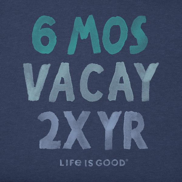 Life Is Good Men's 6 Mos Vacay Short Sleeve Tee