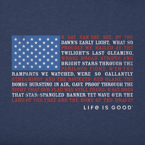 Life Is Good Men's Anthem Flag Short Sleeve Tee
