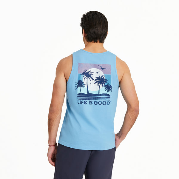 Life Is Good Men's Beachy Palms Crusher-LITE Tank