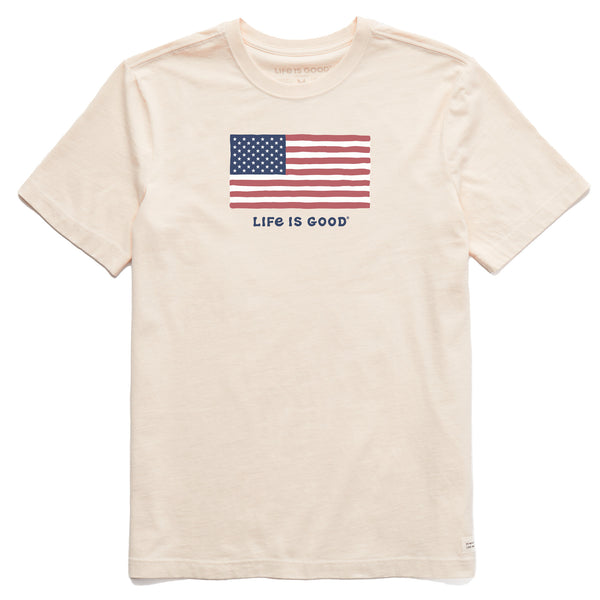 life is good Men's Big Flag Short Sleeve Tee