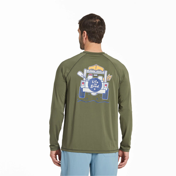 Life Is Good Men's Dog ATV Long Sleeve Rashguard