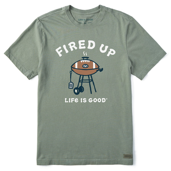 Life Is Good Men's Fired Up Grill Short Sleeve Tee