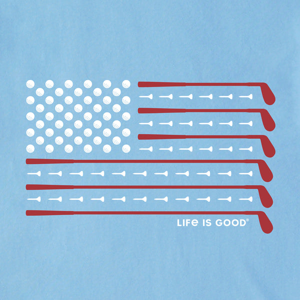Life Is Good Men's Golf Flag Short Sleeve Tee