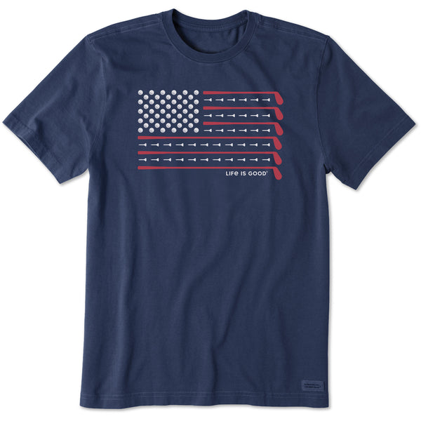 Life Is Good Men's Golf Flag Short Sleeve Tee