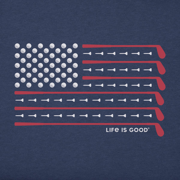 Life Is Good Men's Golf Flag Short Sleeve Tee