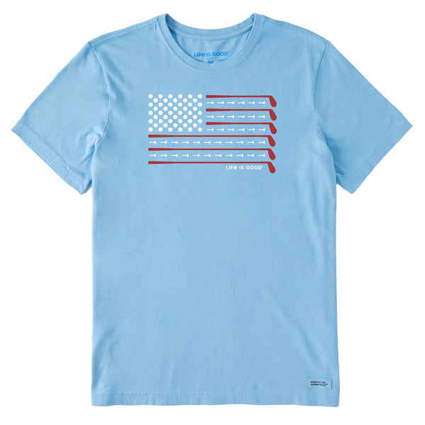 life is good Men's Golf Flag Short Sleeve Tee