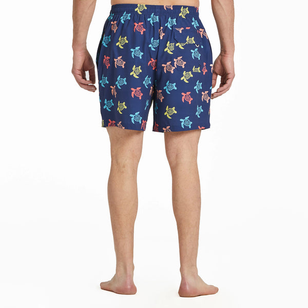 Life Is Good Men's Multi Turtle Swim Trunk