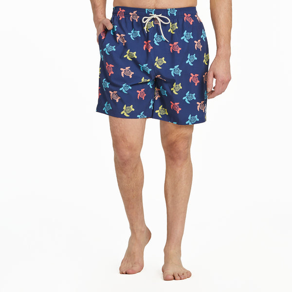life is good Men's Multi Turtle Swim Trunk