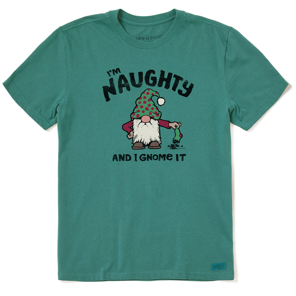 life is good Men's Naughty Gnome Short Sleeve Tee