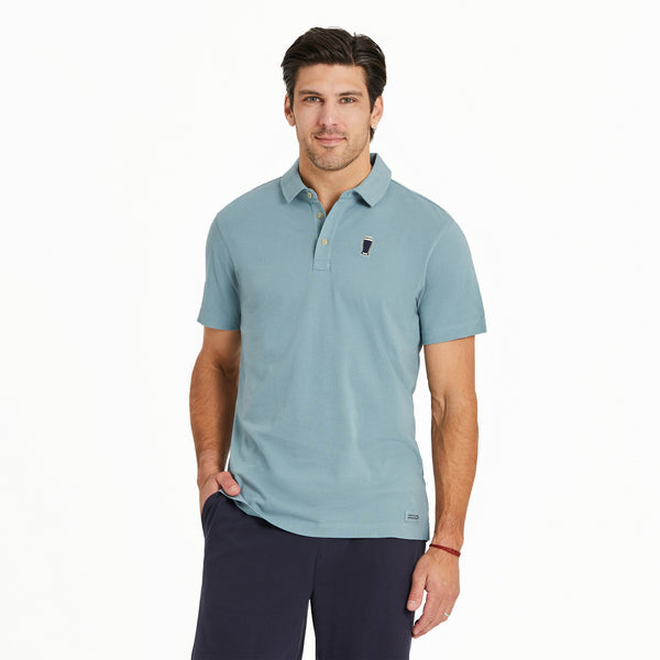 life is good Men's Short Sleeve Crusher-LITE Polo