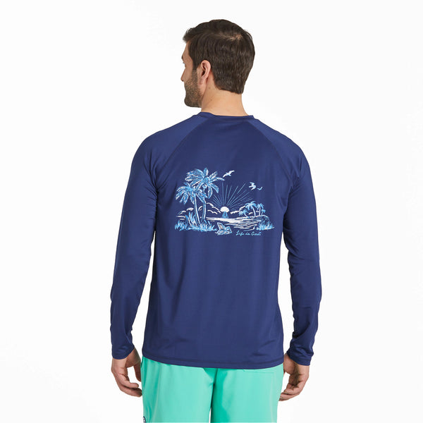 Life Is Good Men's Sunset Long Sleeve Rashguard