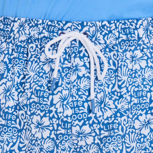 Life Is Good Men's Tonal Floral Swim Trunk