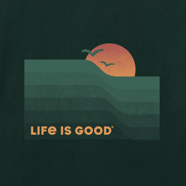 Life Is Good Men's Wavy Sunset Crusher-LITE Tank